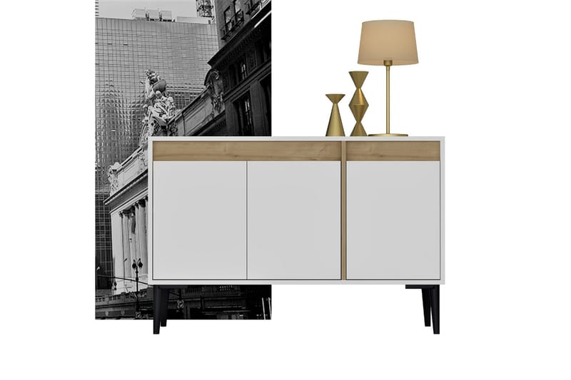 EMLAK Konsollbord 120x75 cm Vit/Brun - Möbler - Vardagsrum - Soffbord & vardagsrumsbord - Avlastningsbord & konsolbord