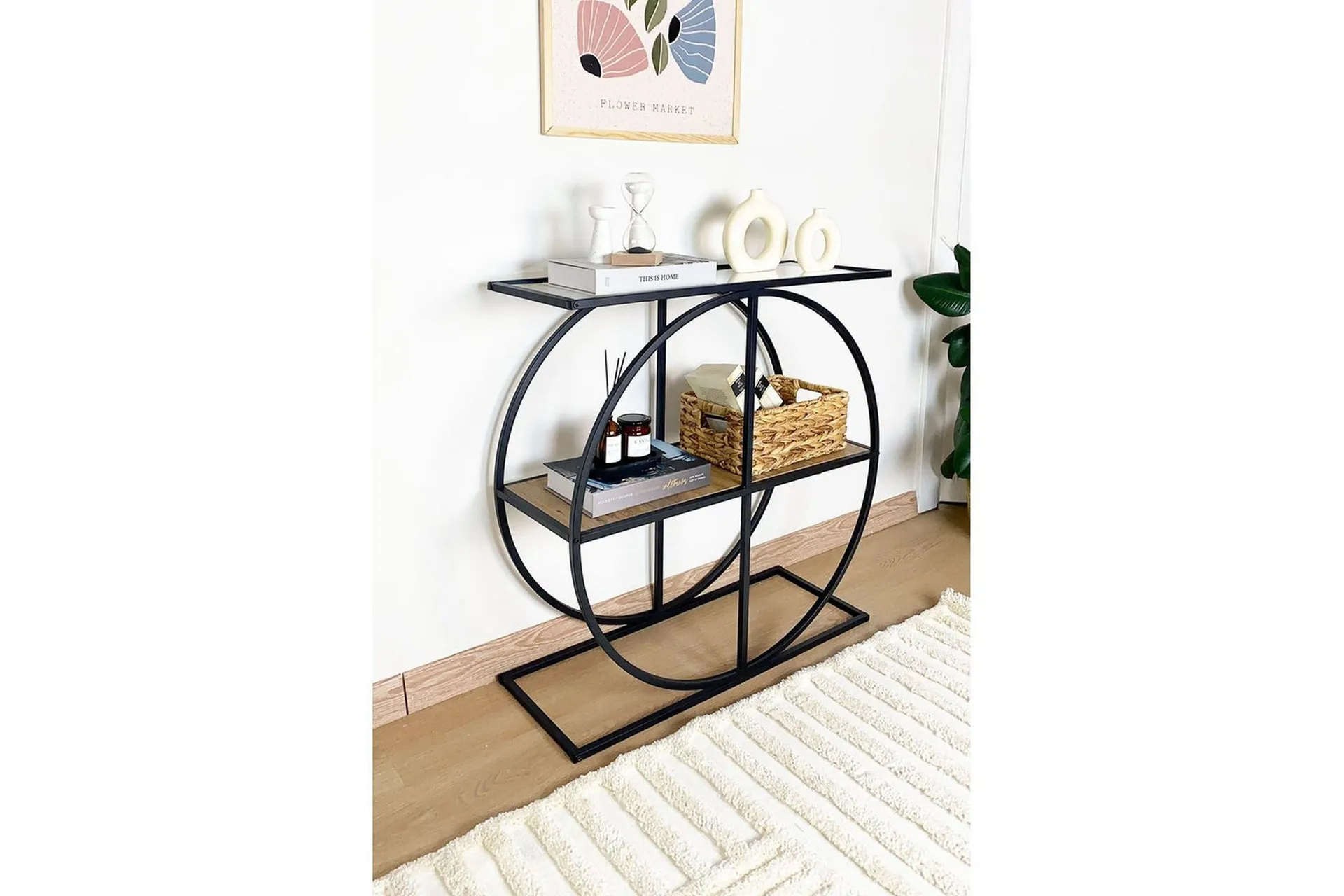 ennuvolat konsollbord 80 cm - natur/transparent