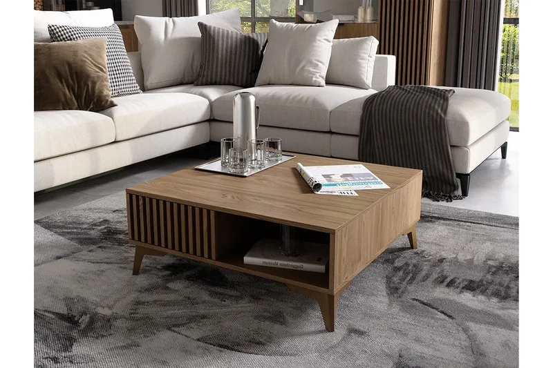Entsian Soffbord 80 cm - Brun - Möbler - Vardagsrum - Soffbord & vardagsrumsbord - Soffbord