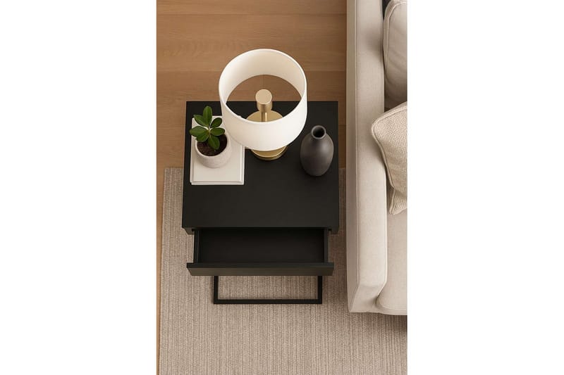 Erya Sidobord 42x120 cm - Svart - Möbler - Vardagsrum - Soffbord & vardagsrumsbord - Brickbord