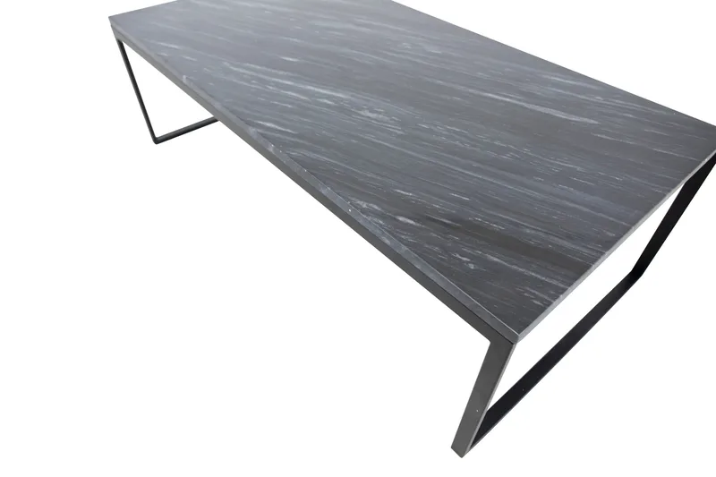 Estelle 120 cm Rektangulärt Soffbord i Sten med Slim Underrede - Grå - Möbler - Vardagsrum - Soffbord & vardagsrumsbord - Soffbord