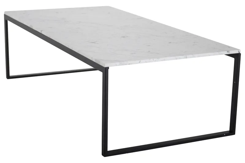 Estelle Soffbord 120 cm, Vit/Svart