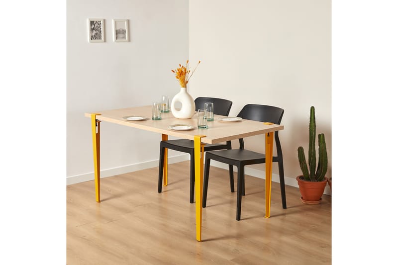 EUROTAS Matbord 120x60 cm Brun/Gul - Möbler - Matplats - Matbord & köksbord