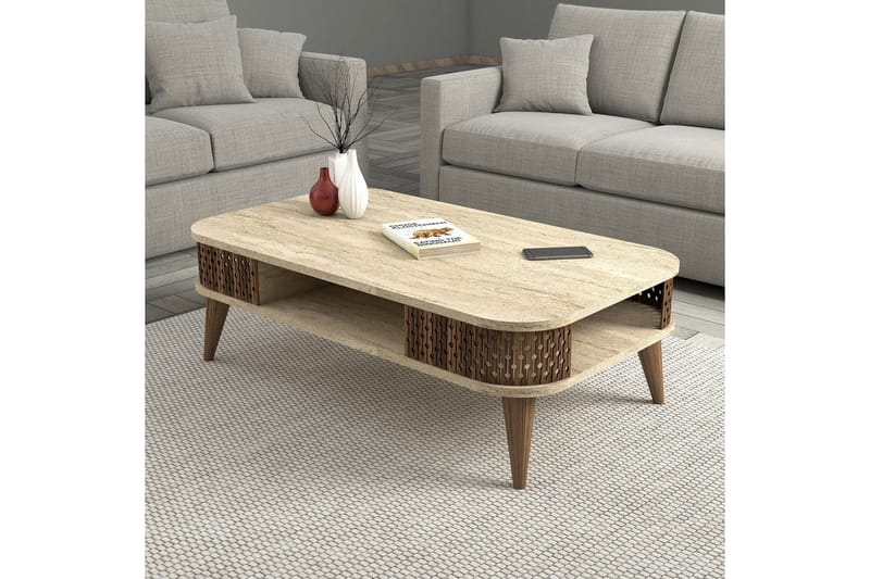 Eylul Soffbord 105 cm - Beige - Möbler - Vardagsrum - Soffbord & vardagsrumsbord - Soffbord