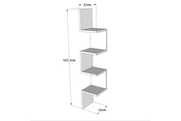 Ezzi Vägghylla 22 cm - Vit - Möbler - Vardagsrum - Soffbord & vardagsrumsbord - Avlastningsbord & konsolbord