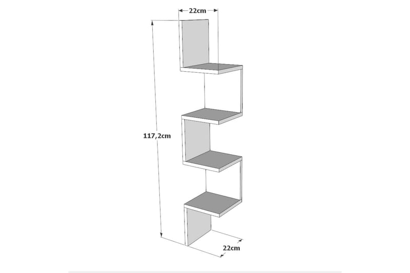 Ezzi Vägghylla 22 cm - Vit - Möbler - Vardagsrum - Soffbord & vardagsrumsbord - Avlastningsbord & konsolbord