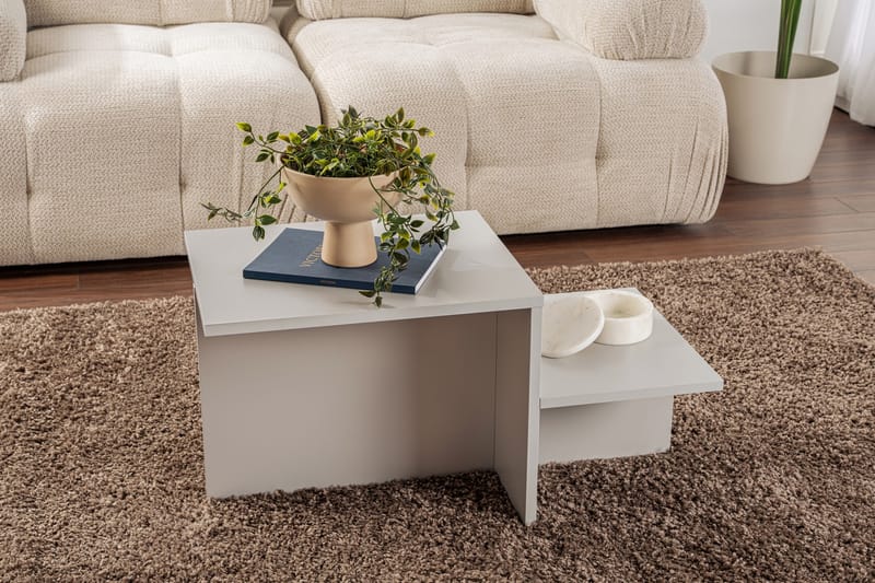 Fabrony Soffbord 80x40 cm - Ljusgrå - Möbler - Vardagsrum - Soffbord & vardagsrumsbord - Soffbord
