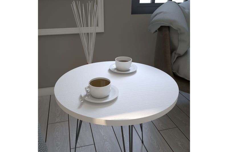 Falan Sidobord 40 cm - Vit - Möbler - Vardagsrum - Soffbord & vardagsrumsbord - Sidobord & lampbord
