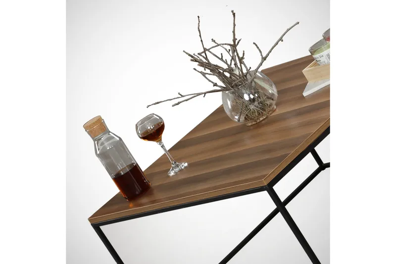 Falan Soffbord 75 cm - Valnötsbrun/Svart - Möbler - Vardagsrum - Soffbord & vardagsrumsbord - Soffbord