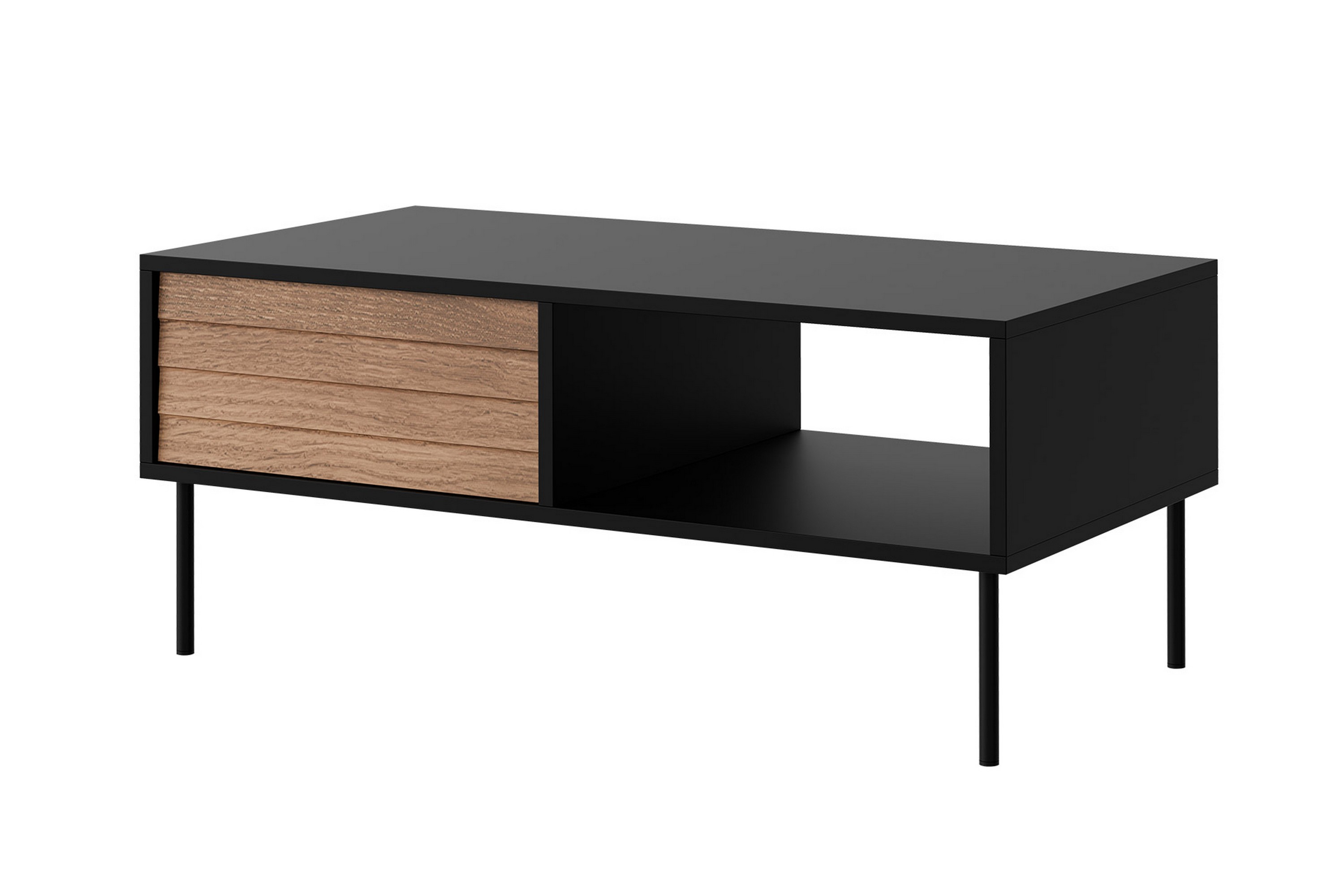 faler soffbord 100 cm svart/valnöt -