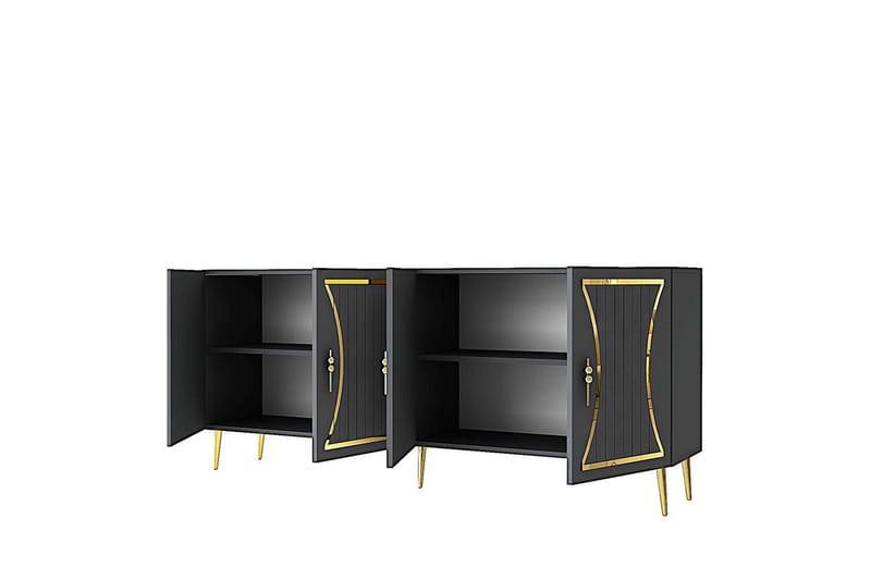 Falra Konsollbord 150 cm - Antracit/Guld - Möbler - Vardagsrum - Soffbord & vardagsrumsbord - Avlastningsbord & konsolbord