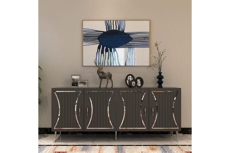 Falra Konsollbord 150 cm - Antracit/Silver - Möbler - Vardagsrum - Soffbord & vardagsrumsbord - Avlastningsbord & konsolbord