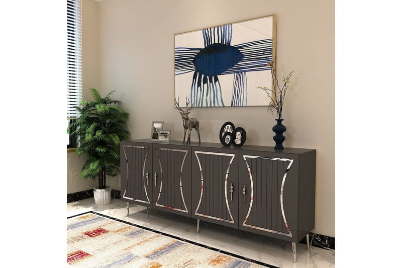 Falra Konsollbord 150 cm - Antracit/Silver - Möbler - Vardagsrum - Soffbord & vardagsrumsbord - Avlastningsbord & konsolbord