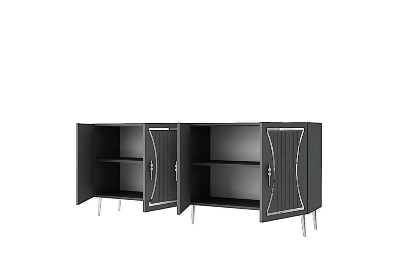 Falra Konsollbord 150 cm - Antracit/Silver - Möbler - Vardagsrum - Soffbord & vardagsrumsbord - Avlastningsbord & konsolbord