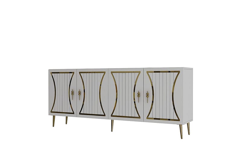 Falra Konsollbord 150 cm, Vit/Guld