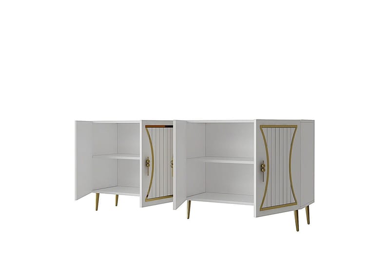 Falra Konsollbord 150 cm - Vit/Guld - Möbler - Vardagsrum - Soffbord & vardagsrumsbord - Avlastningsbord & konsolbord