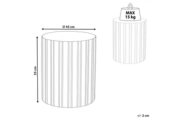 Farrimond Sidobord 45 cm - Vit - Möbler - Vardagsrum - Soffbord & vardagsrumsbord - Brickbord