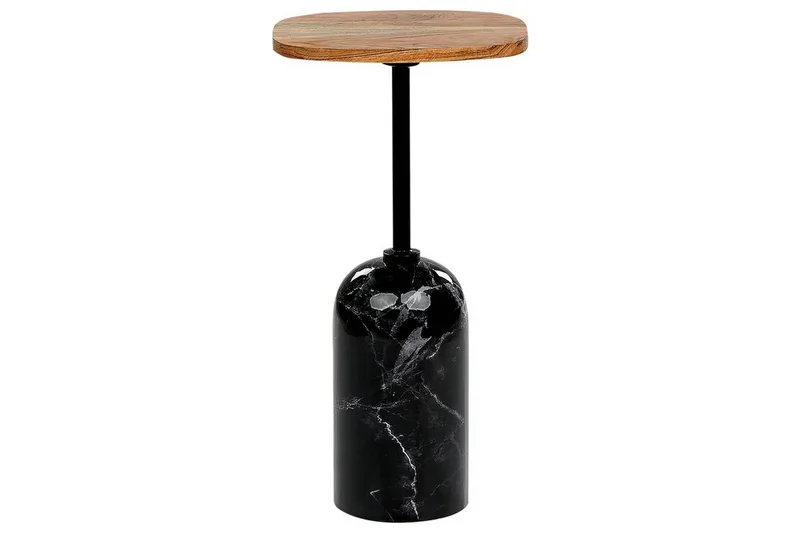 Faust Sidobord 30 cm, Svart/Ljust trä