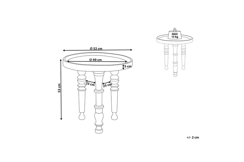 Faylinn Sidobord 52 cm - Svart - Möbler - Vardagsrum - Soffbord & vardagsrumsbord - Brickbord