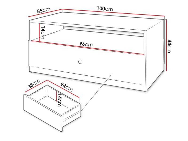 Fayric Soffbord 100 cm - Beige - Möbler - Vardagsrum - Soffbord & vardagsrumsbord - Soffbord