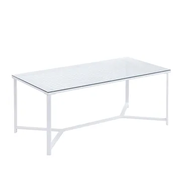 Fenara Soffbord 100 cm - Transparent och matt vit - Möbler - Vardagsrum - Soffbord & vardagsrumsbord - Soffbord