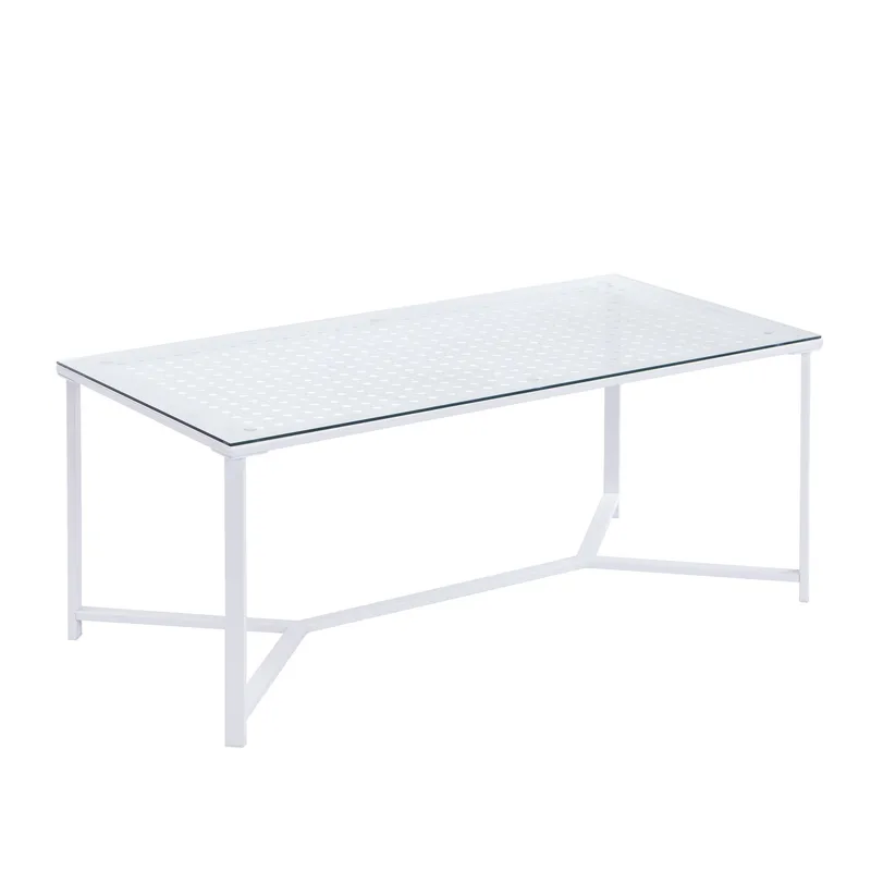 Fenara Soffbord 100 cm - Transparent och matt vit - Möbler - Vardagsrum - Soffbord & vardagsrumsbord - Soffbord