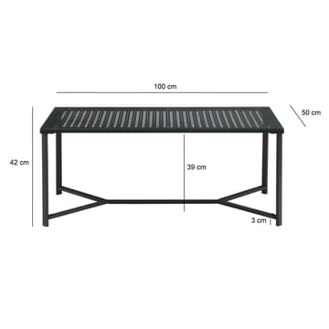 Fenara Soffbord 100 cm - Transparent och mattsvart - Möbler - Vardagsrum - Soffbord & vardagsrumsbord - Soffbord