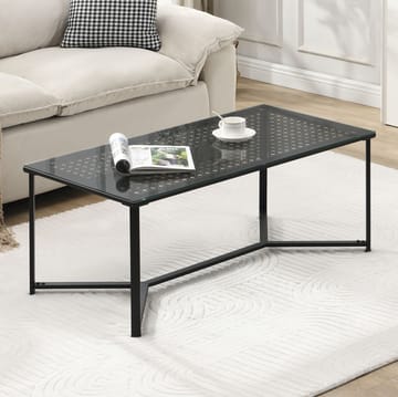 Fenara Soffbord 100 cm - Transparent och mattsvart - Möbler - Vardagsrum - Soffbord & vardagsrumsbord - Soffbord