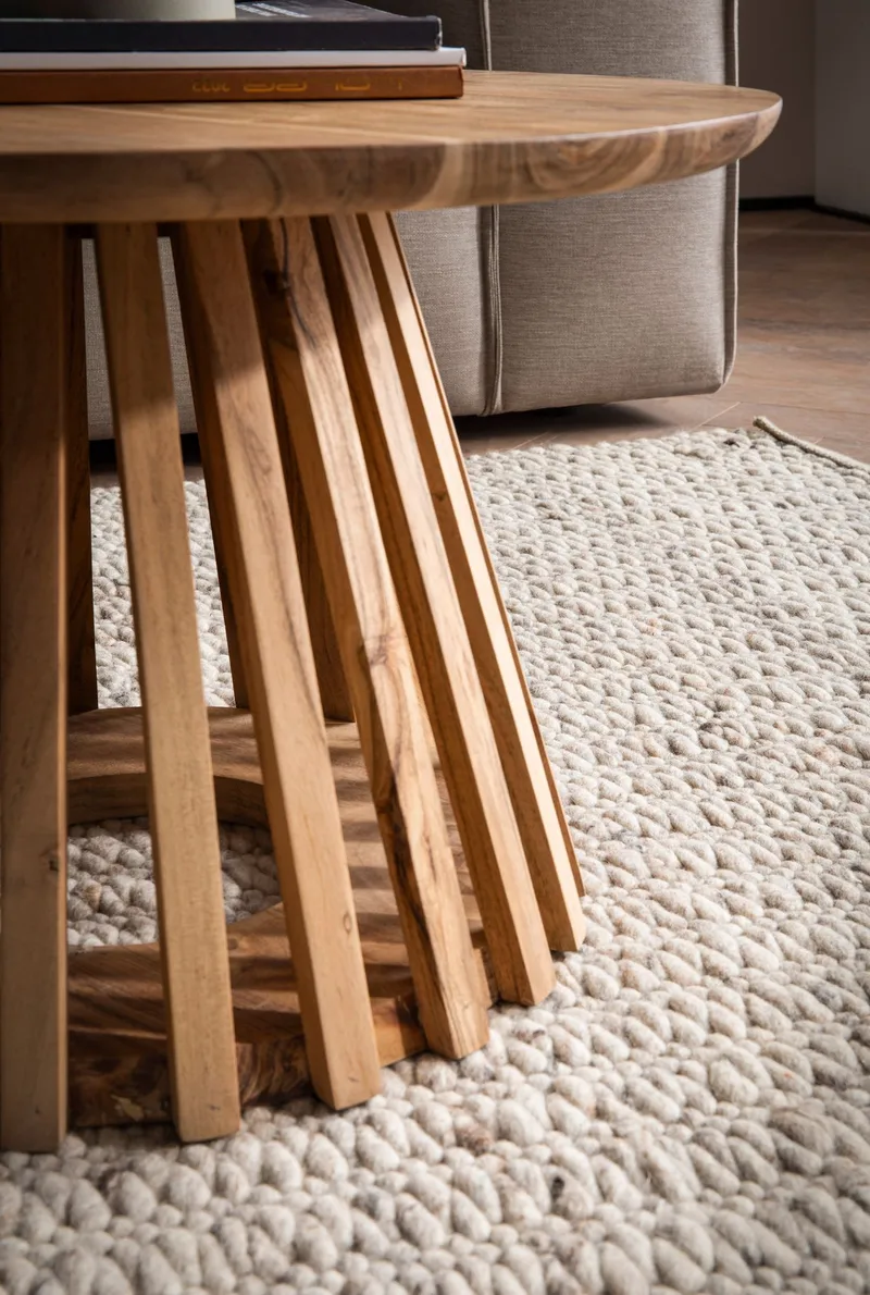 Feneri Soffbord 60 cm Rund - Varm ljusbrun - Möbler - Vardagsrum - Soffbord & vardagsrumsbord - Soffbord
