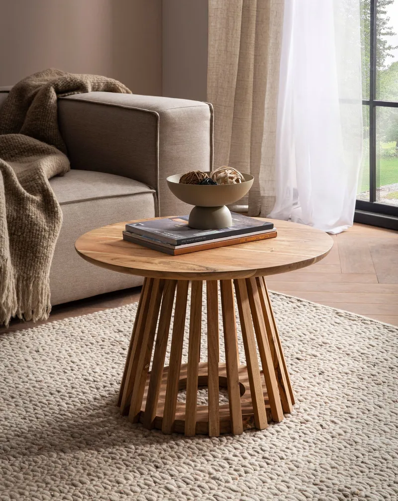Feneri Soffbord 60 cm Rund - Varm ljusbrun - Möbler - Vardagsrum - Soffbord & vardagsrumsbord - Soffbord