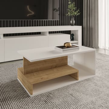 Fenlo Soffbord 90x35x44,8 cm - Vit sapphire-ek - Möbler - Vardagsrum - Soffbord & vardagsrumsbord - Soffbord
