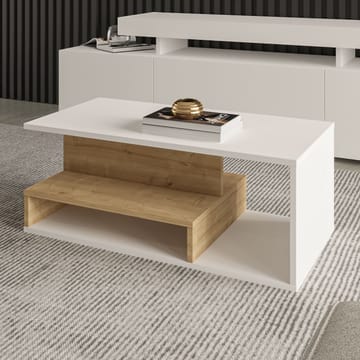 Fenlo Soffbord 90x35x44,8 cm - Vit sapphire-ek - Möbler - Vardagsrum - Soffbord & vardagsrumsbord - Soffbord