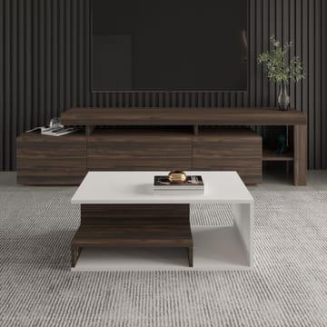 Fenlo Soffbord 90x35x44,8 cm - Vit valnöt - Möbler - Vardagsrum - Soffbord & vardagsrumsbord - Soffbord