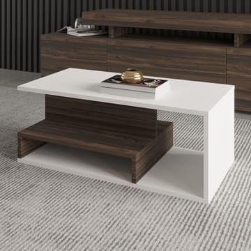 Fenlo Soffbord 90x35x44,8 cm - Vit valnöt - Möbler - Vardagsrum - Soffbord & vardagsrumsbord - Soffbord