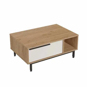 Fenvik Soffbord 90x37,6x60 cm - Naturlig och vit - Möbler - Vardagsrum - Soffbord & vardagsrumsbord - Soffbord