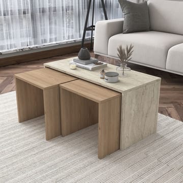 Fenvik Soffbordsset 90x44,8x40 cm - Travertin - Möbler - Vardagsrum - Soffbord & vardagsrumsbord - Soffbord