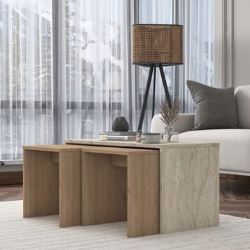 Fenvik Soffbordsset 90x44,8x40 cm - Travertin - Möbler - Vardagsrum - Soffbord & vardagsrumsbord - Soffbord