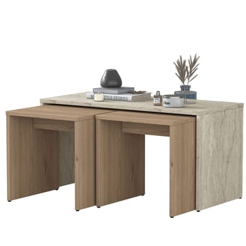 Fenvik Soffbordsset 90x44,8x40 cm - Travertin - Möbler - Vardagsrum - Soffbord & vardagsrumsbord - Soffbord