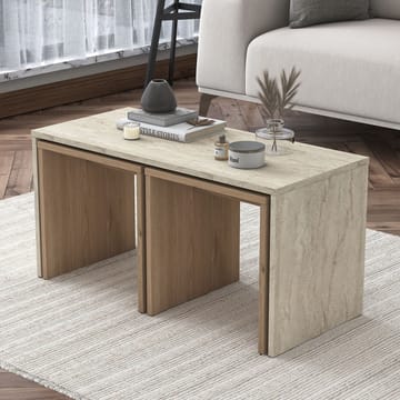 Fenvik Soffbordsset 90x44,8x40 cm - Travertin - Möbler - Vardagsrum - Soffbord & vardagsrumsbord - Soffbord
