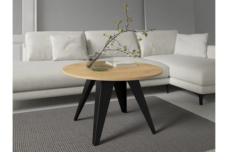 Festus Soffbord 75 cm - Svart/Beige - Möbler - Vardagsrum - Soffbord & vardagsrumsbord - Soffbord