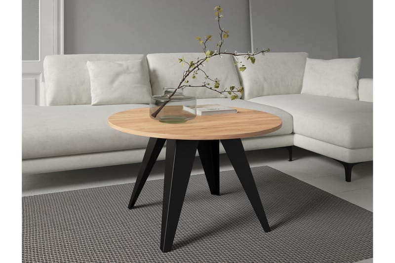 Festus Soffbord 75 cm - Svart/Beige - Möbler - Vardagsrum - Soffbord & vardagsrumsbord - Soffbord