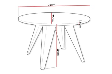 Festus Soffbord 75 cm - Svart/Vit - Möbler - Vardagsrum - Soffbord & vardagsrumsbord - Soffbord