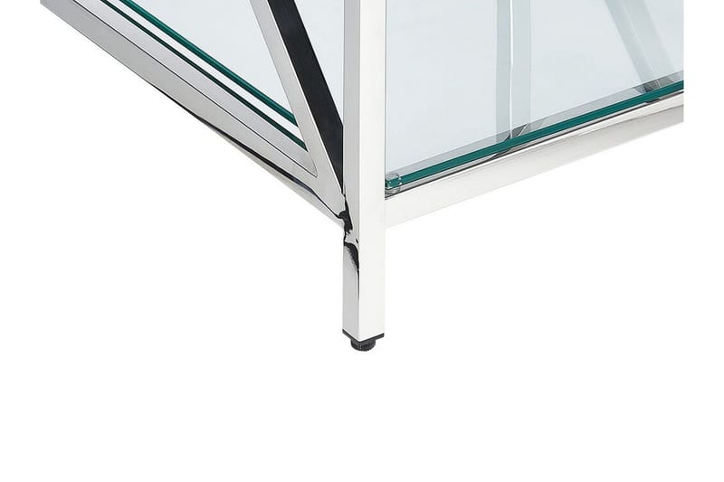 Fidelina Sidobord 45 cm - Silver/Transparent - Möbler - Vardagsrum - Soffbord & vardagsrumsbord - Brickbord
