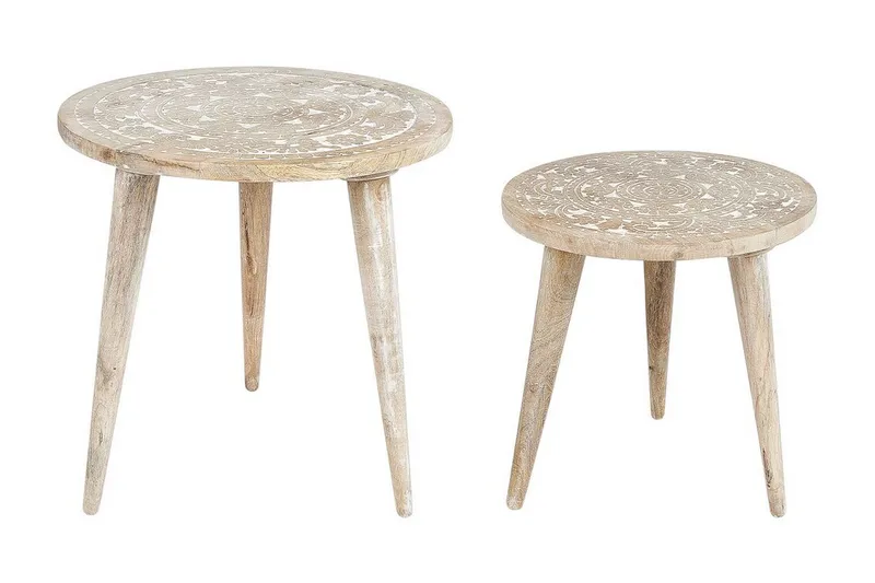 Filbert Satsbord 45 cm, Ljust trä/Vit