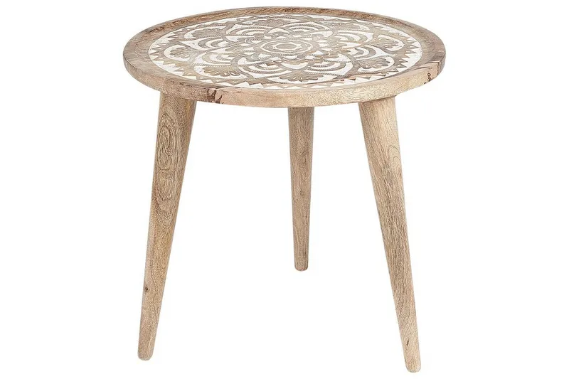 Fiorenzo Satsbord 45 cm - Ljust trä/Vit - Möbler - Vardagsrum - Soffbord & vardagsrumsbord - Satsbord