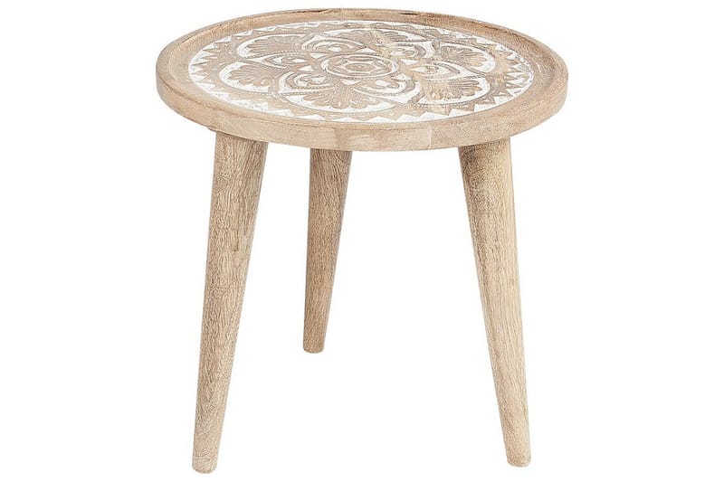 Fiorenzo Satsbord 45 cm - Ljust trä/Vit - Möbler - Vardagsrum - Soffbord & vardagsrumsbord - Satsbord