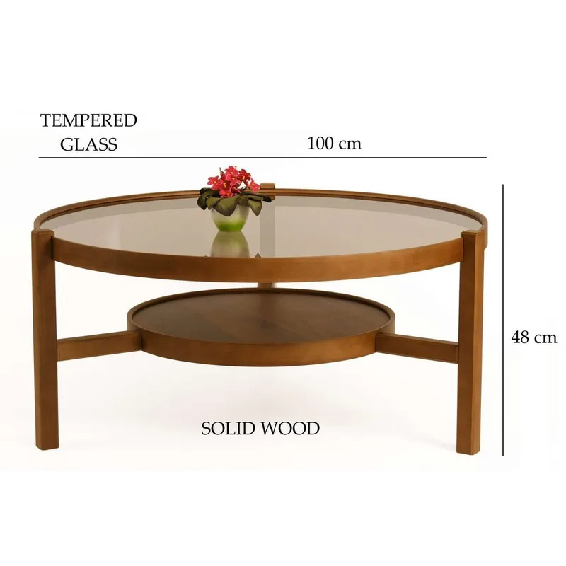 Florai Soffbord 100 cm - Mörkbrun - Möbler - Vardagsrum - Soffbord & vardagsrumsbord - Soffbord