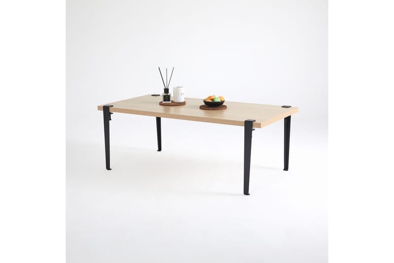FONISSA Soffbord 120x60 cm Brun/Svart - Möbler - Vardagsrum - Soffbord & vardagsrumsbord - Soffbord