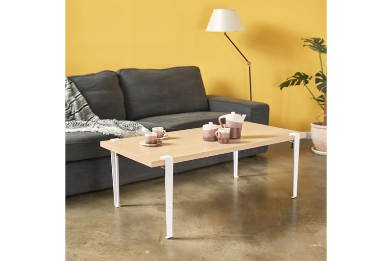 FONISSA Soffbord 120x60 cm Brun/Vit - Möbler - Vardagsrum - Soffbord & vardagsrumsbord - Soffbord