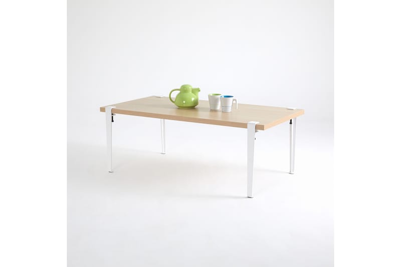 FONISSA Soffbord 120x60 cm Brun/Vit - Möbler - Vardagsrum - Soffbord & vardagsrumsbord - Soffbord